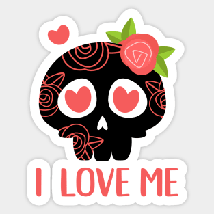 I Love Me Text Art Sticker